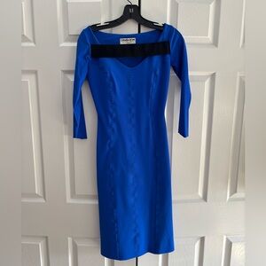 Chiara Boni Royal Blue Long Sleeve Dress